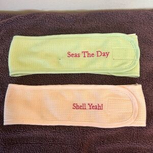 Set of Two Embroidered Headbands